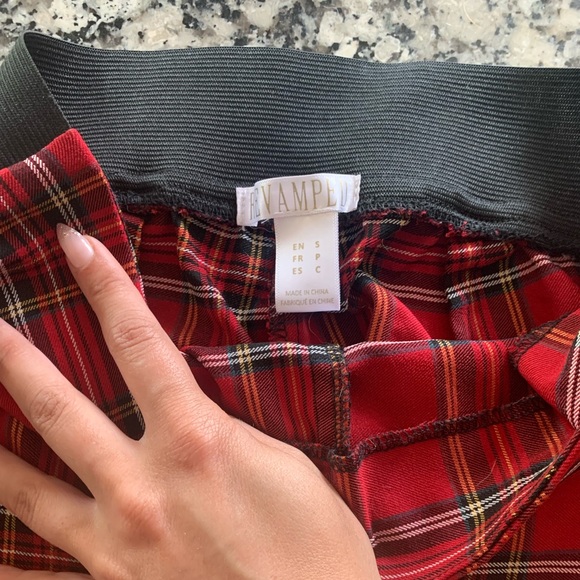 High waisted red checkered pants 3/$30 - Picture 3 of 3